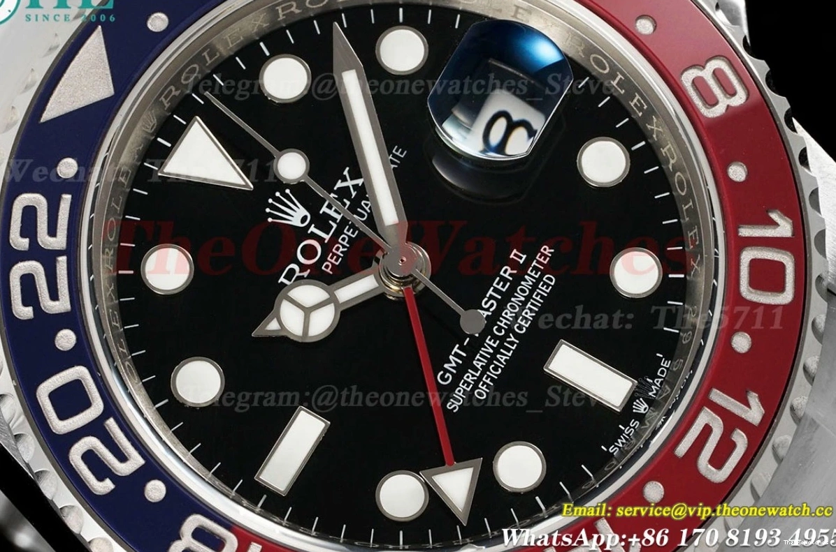 SS II GMT VR3285 40mm Oys EWEF Black Master SS Pepsi 126710 Dial 0423